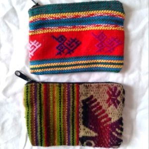 (2) Pouches - Native American Tribal Bags with Zippers